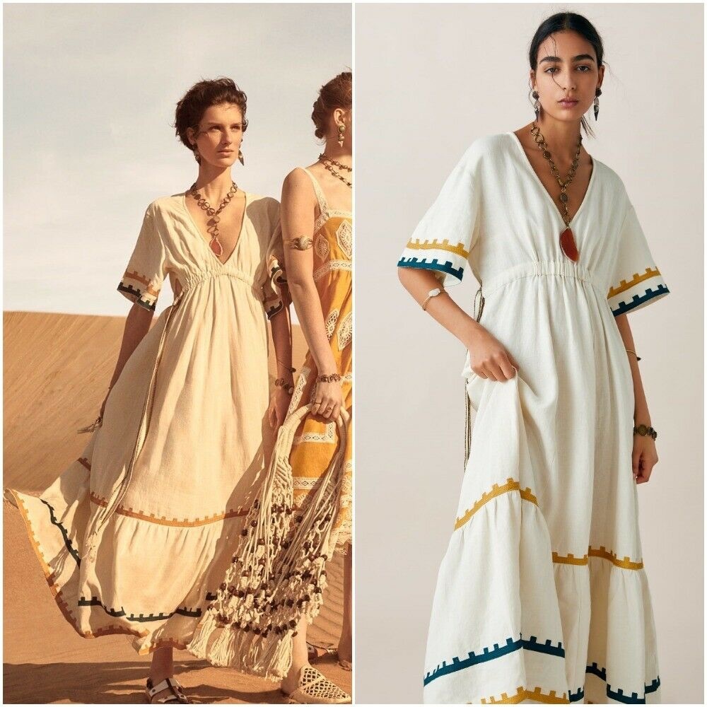 ZARA Studio Steven Meisel Embroidered Linen Dress  6895/092